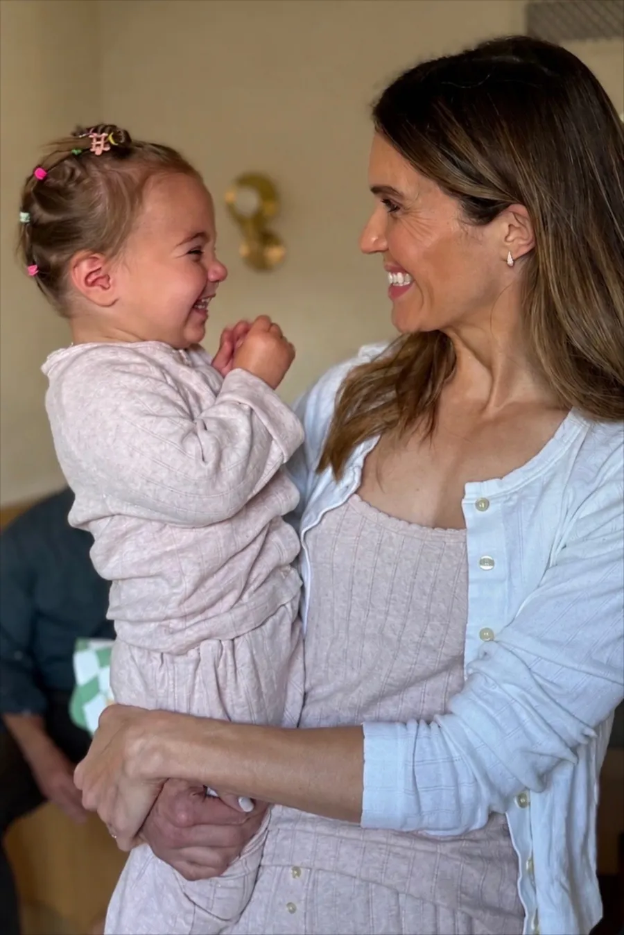 Mandy Moore's Boxer Pants And Matching Tank Top And Cardigan