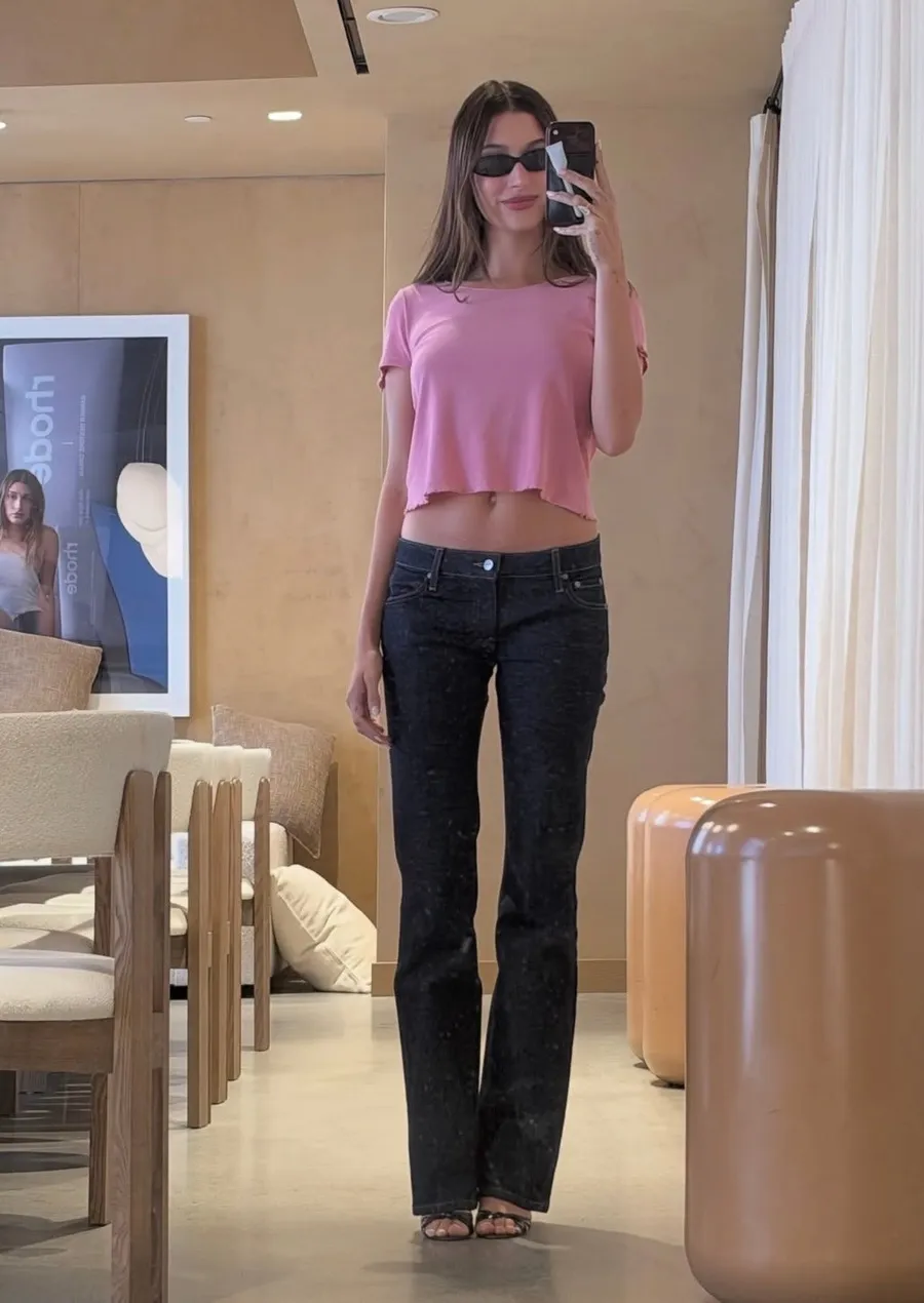 Hailey Bieber's Low-Rise Jeans