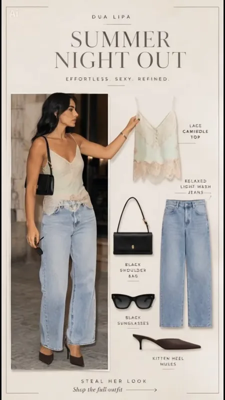 Dua Lipa Inspired Women's Summer Fashion