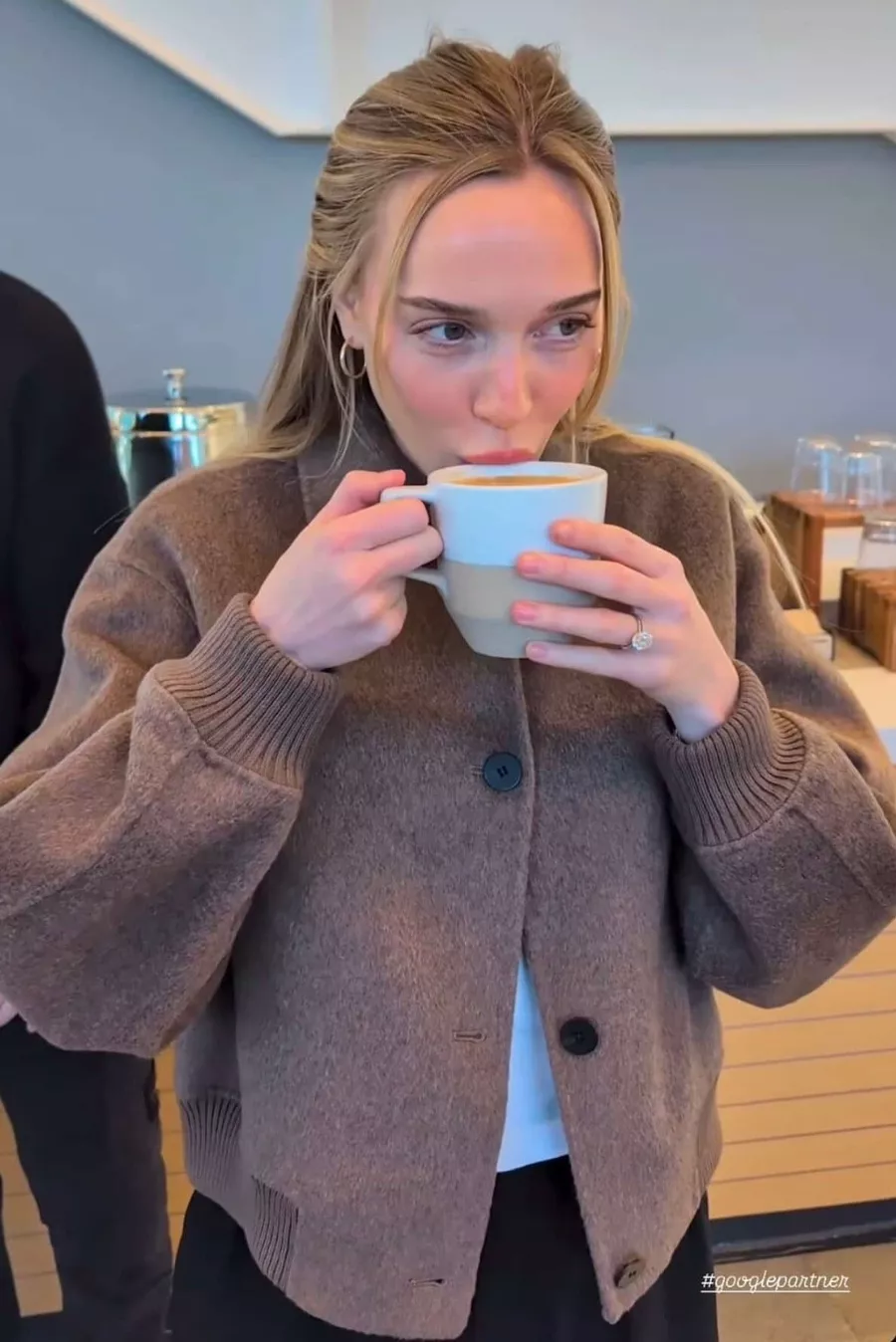 Alex Cooper's Wool Blend Bomber Jacket