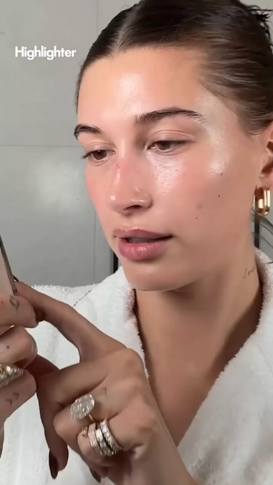 Shop Hailey Bieber's Glazing Water-Light Liquid Face Highlighter