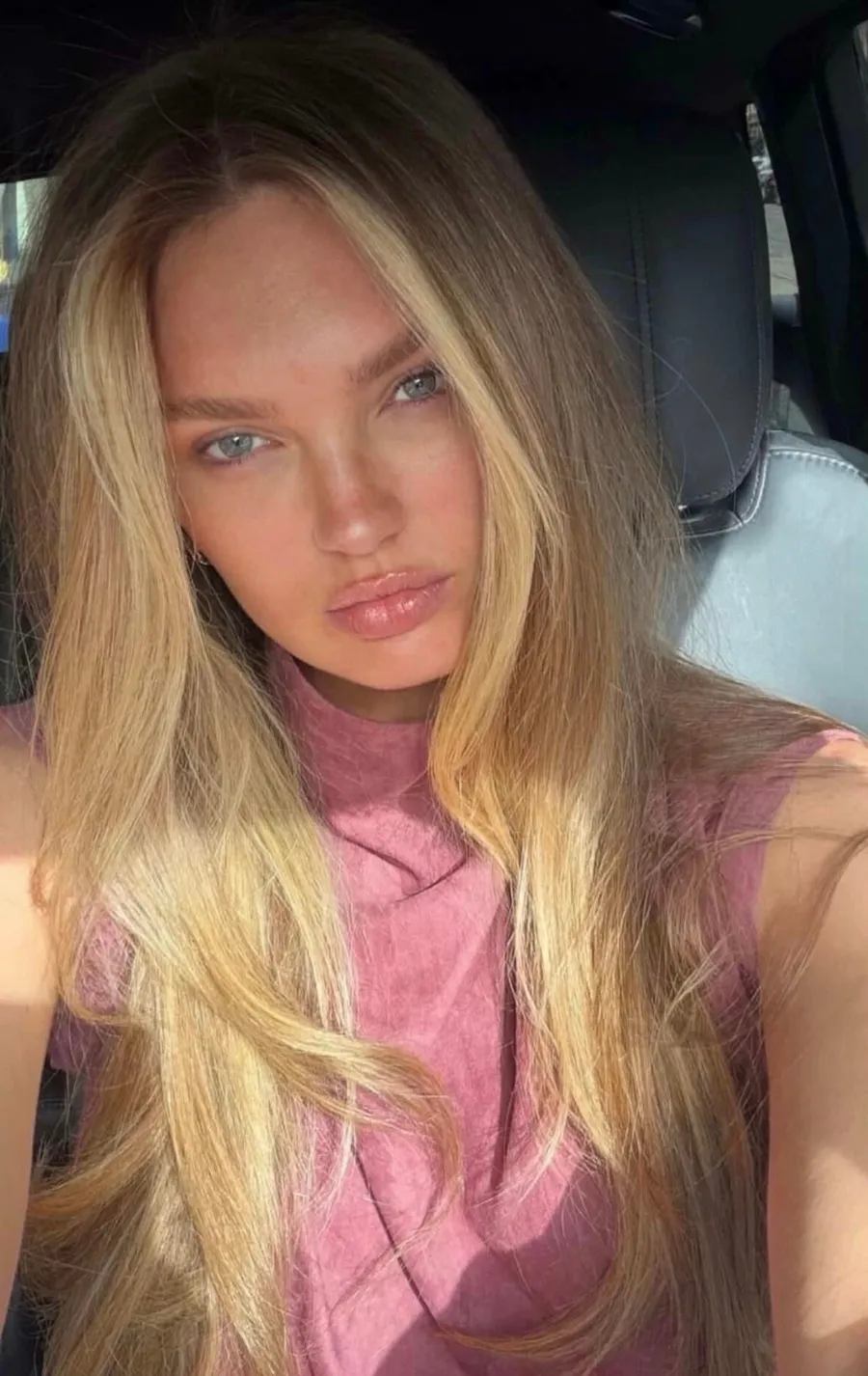 Shop Romee Strijd Viral Pink Top