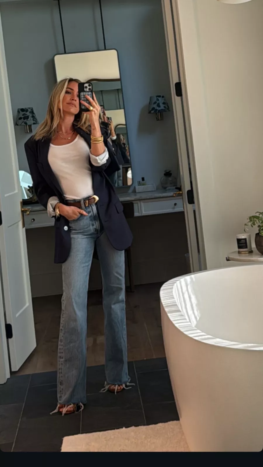 Kristin Cavallari's Blazer and Jeans Outfit
