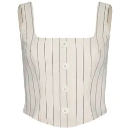 Shop LAGENCE Saga Pinstriped Cotton Tank | Saks Fifth Avenue