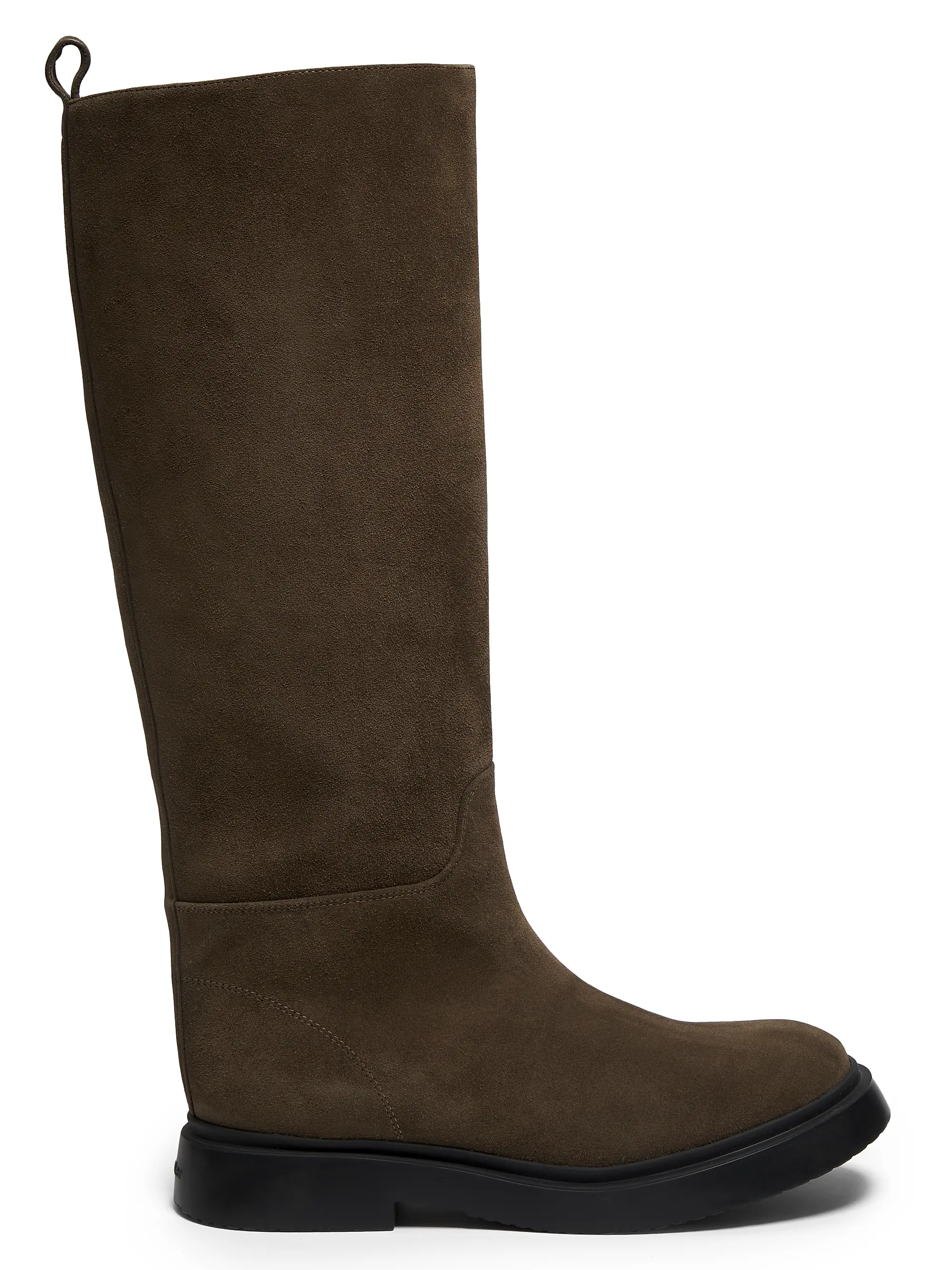 Shop Womens Bank 25MM Suede Tall Boots - Bark | Saks Fifth Avenue