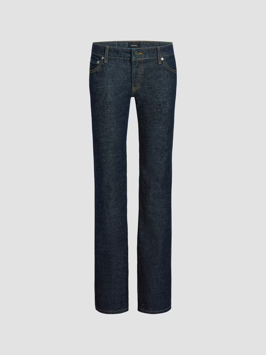 Shop Khaite Womens Conforti Denim Low-Rise Straight-Leg Jeans - Benson | Saks Fifth Avenue