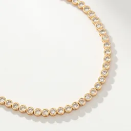 Shop Fairy Bezel Tennis Necklace in Gold | Uncommon James
