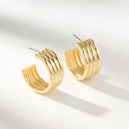 Shop Art Deco Hoop Earrings in Gold | Statement Earrings | Uncommon James