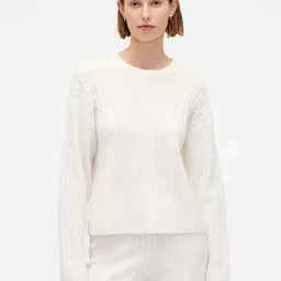 Shop CashSoft Cable-Knit Crewneck Sweater | Gap (US)