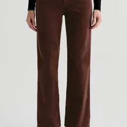 Shop AG Brinley Mid Rise Straight Leg Corduroy Pants in Coffee Bean | Nordstrom