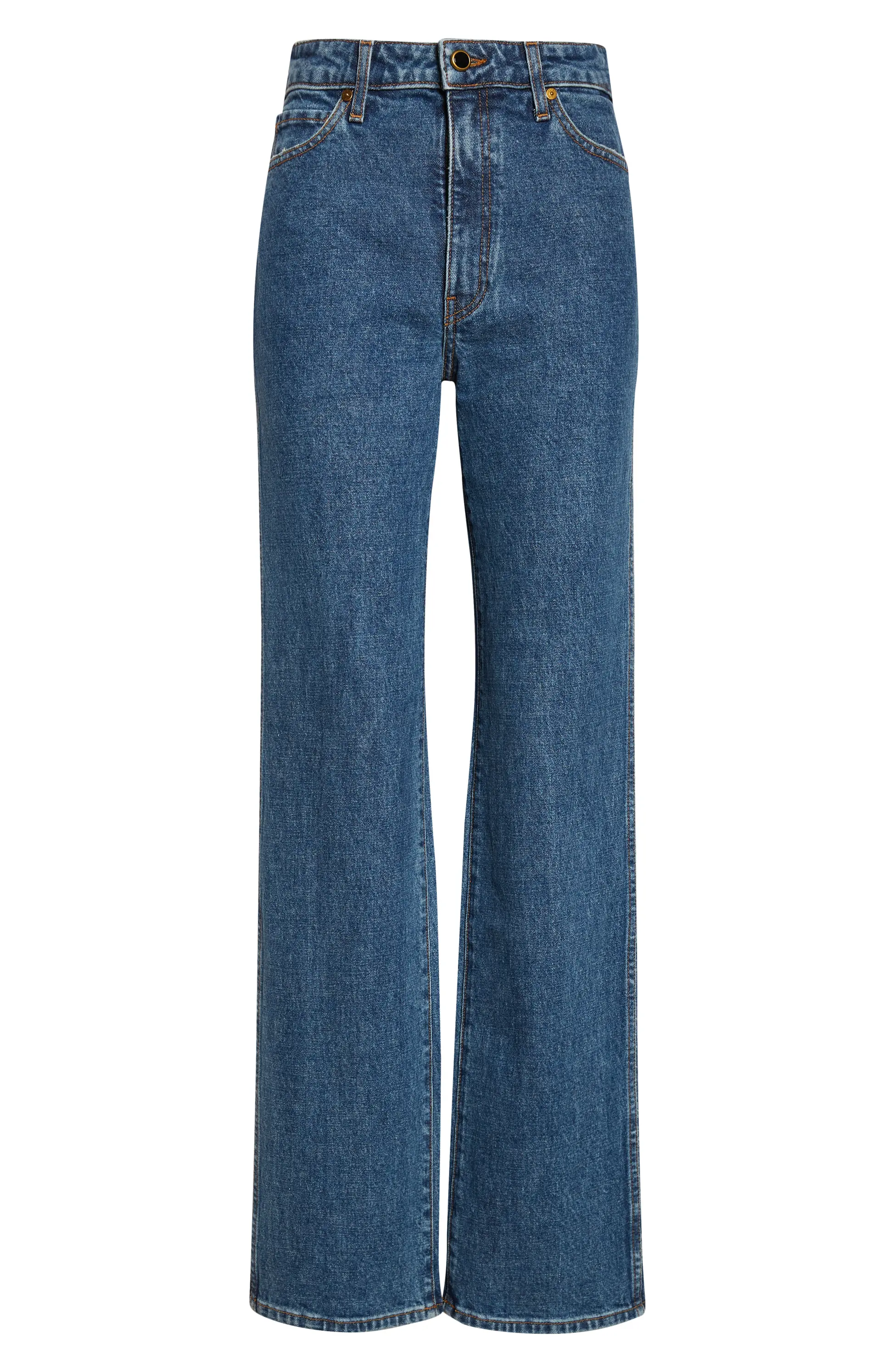 Shop Khaite Danielle High Waist Straight Leg Jeans | Nordstrom