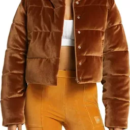 Shop Gold Rush Rib Velour Puffer Jacket | Nordstrom
