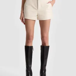 Shop CADY LEATHER SHORT - WHITE | Alice + Olivia