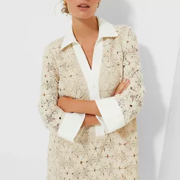 Shop Tan Crochet Collier Dress | Tuckernuck (US)