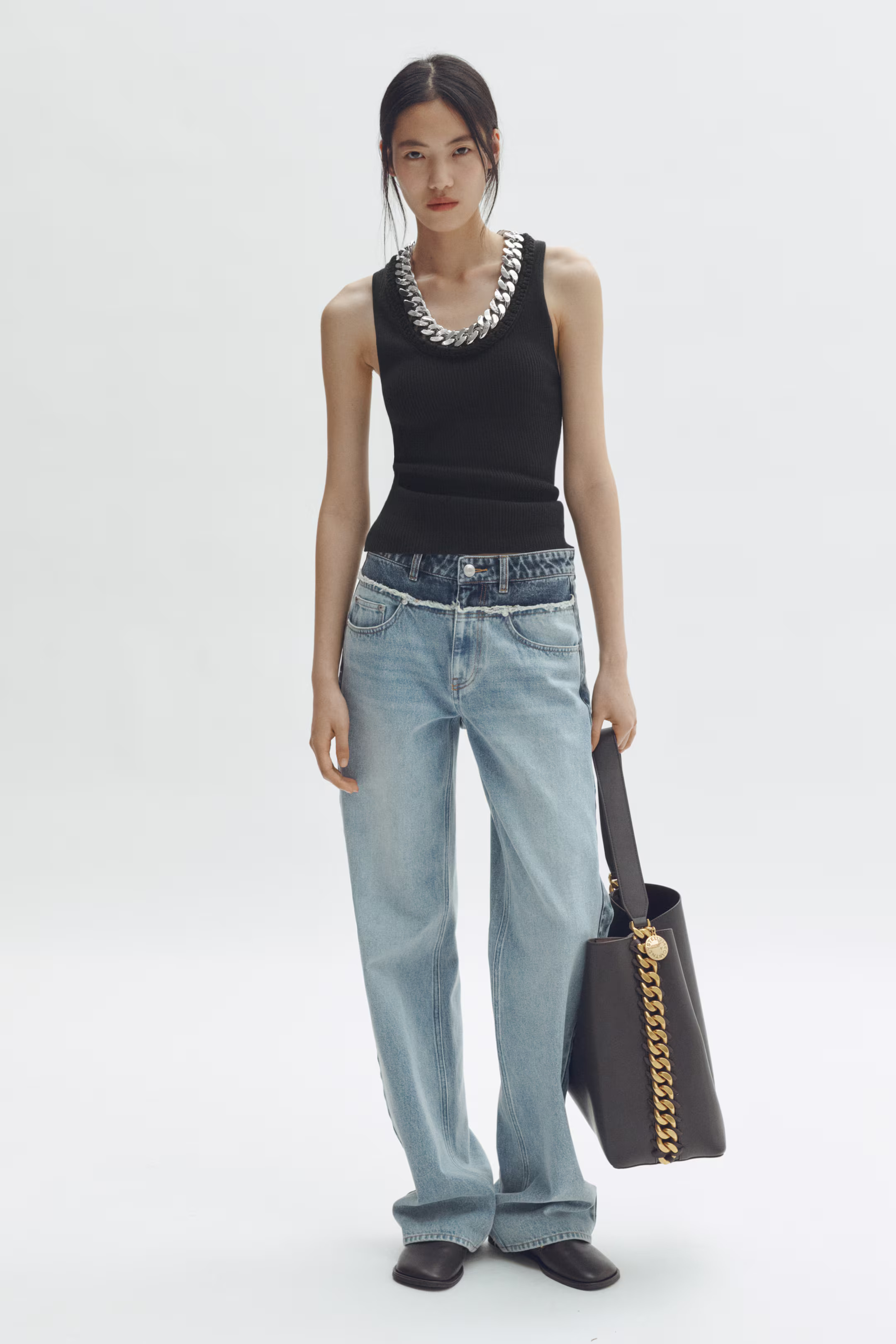 Shop Chain-Detail Ribbed Tank Top | H&M (US + CA)