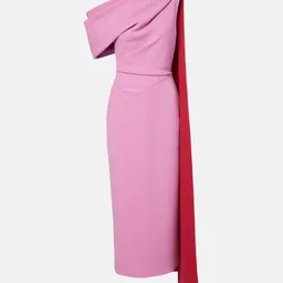 Shop Roksanda Maite caped draped midi dress | Mytheresa (US/CA)