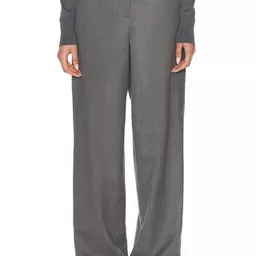 Shop Stella McCartney Belted Flannel Trouser in Grey | FWRD 