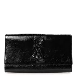 Shop Textured Patent Monogram Large Belle De Jour Clutch Black | FASHIONPHILE (US)