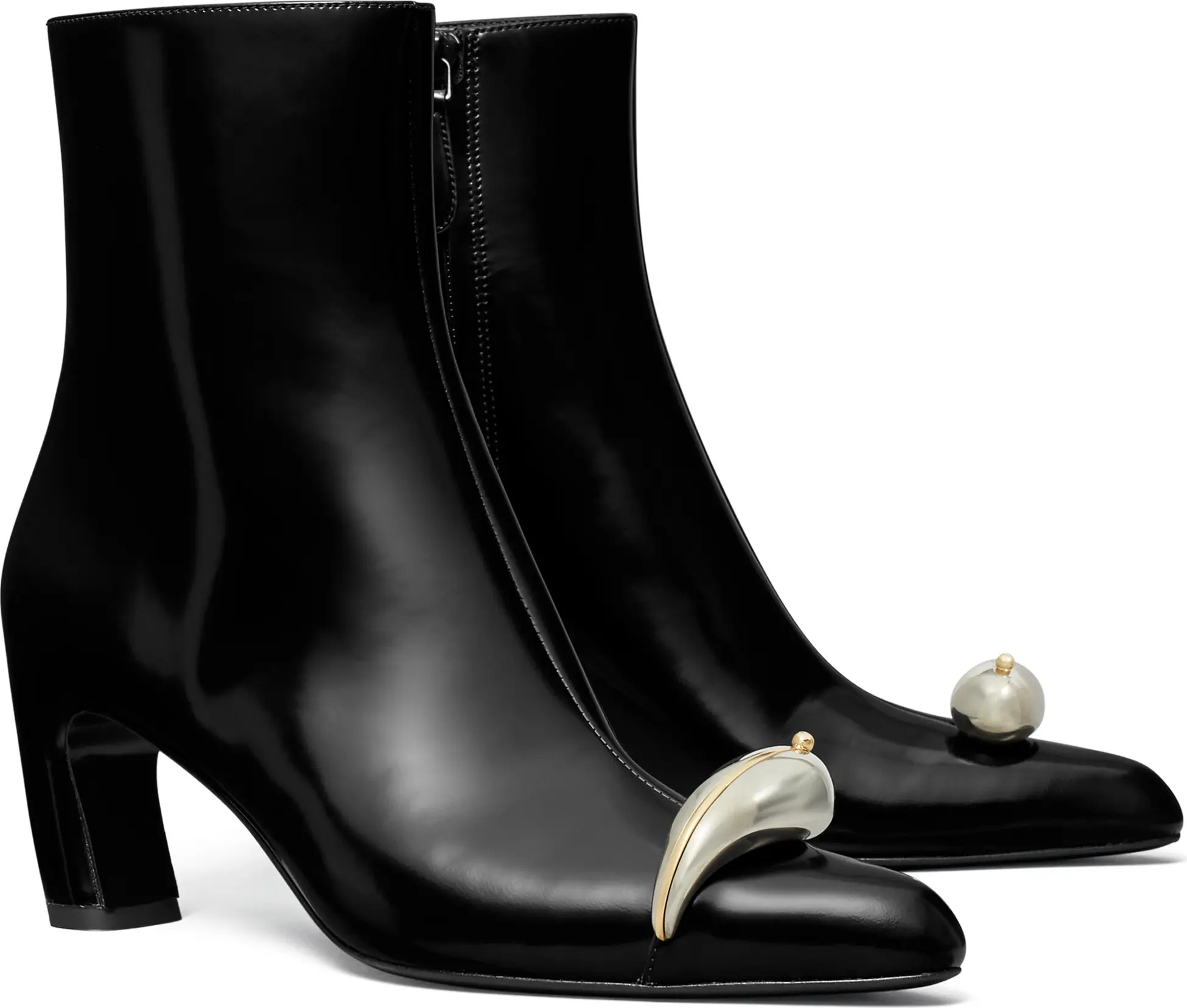 Shop Tory Burch Pierced XL Bootie in Perfect Black /Silver | Nordstrom