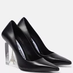 Shop x Jean Paul Gaultier leather wedge pumps | Mytheresa (US/CA)