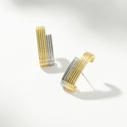 Shop Mixed Metal Ribbed Ear Climber | Earrings | Uncommon James