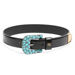 Shop Valentino Womens Vlogo Signature Brushed Calfskin Belt 30 MM - Black | Saks Fifth Avenue