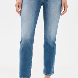 Shop Good American Soft Tech Good Legs Straight Jeans Indigo1327 | Shopbop