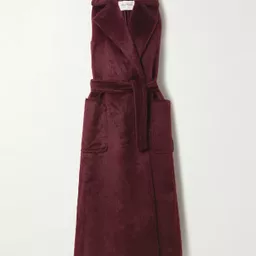 Shop Max Mara - Belted Alpaca And Wool-blend Coat - Red | NET-A-PORTER (US)