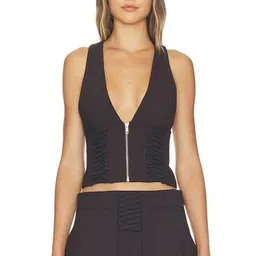 Shop HAELO Bind Vest in Brown | Revolve Clothing (Global)