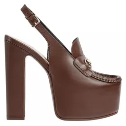 Shop Gucci Horsebit Loafer 145MM Platform Slingback Pumps | Saks Fifth Avenue