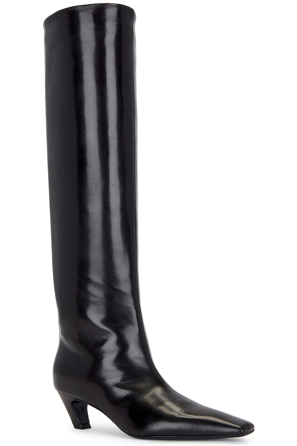Shop KHAITE Davis Knee High 55 Boots in Black | FWRD