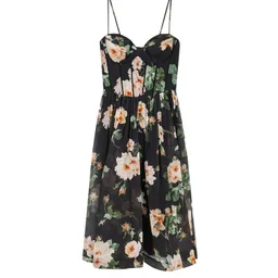 Shop Zimmermann Luna Corset Linen And Silk Dress | Italist.com US