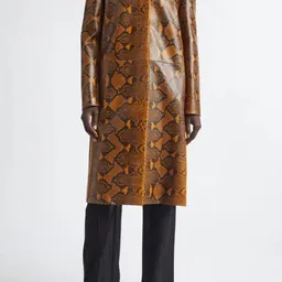 Shop Proenza Schouler Leticia Python Print Coat in Gold Multi | Nordstrom