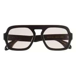 Shop Elisa Johnson Jane 54mm Aviator Sunglasses in Gloss Black | Nordstrom