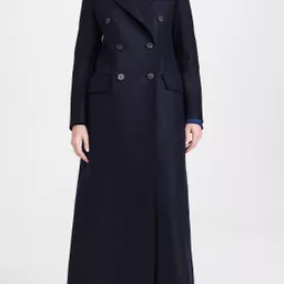 Shop Women Long Double Breasted Tailored Coat Pressed Wool | Shopbop
