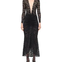 Shop Ronny Kobo Nelli Lace Plunge Neck Dress | Bloomingdales (US)