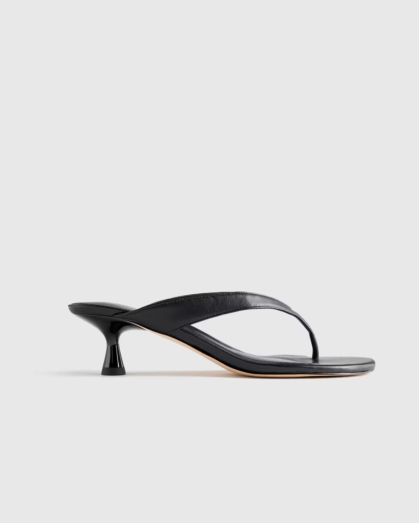 Shop Italian Leather Thong Kitten Heel Sandal | Quince