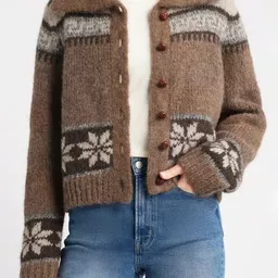 Shop THE GREAT. The Nordic Scholar Cardigan in Hickory Fair Isle | Nordstrom