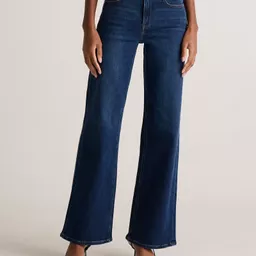 Shop Bella Stretch Wide Leg Jeans in Midnight Blue | Quince