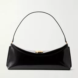 Shop Jacquemus - Le Calisso Polished-leather Shoulder Bag - Black | NET-A-PORTER (US)