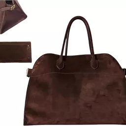 Shop Row Tote Hobo Bag Leather, Soft Suede Leather Bag, The Large Capacity Fashion Casual Vintage Top-... | Amazon (US)