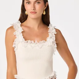 Shop Amity Lace Trim Ribbed Crop Top | ASTR The Label (US)