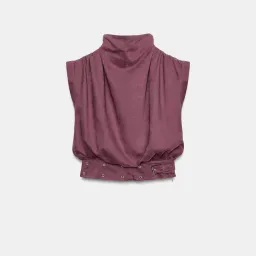 Shop FAUX SUEDE BUCKLE TOP | Zara US
