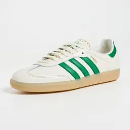 Shop adidas Samba OG Sneakers Off White/Green/Gold Met | Shopbop
