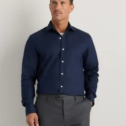 Shop Quince | Mens Comfortflex Performance Dress Shirt in Blue Stripe Cotton | Quince