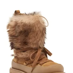 Shop Moncler Peak Après Genuine Shearling Snow Boot in Butternut | Nordstrom