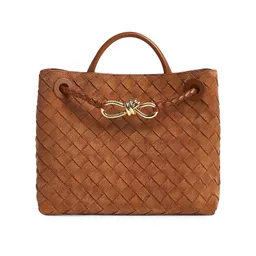Shop Bottega Veneta Small Andiamo Intrecciato Suede Top Handle Bag | Saks Fifth Avenue