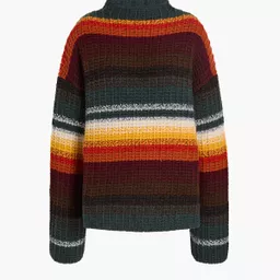 Shop KHAITE - Yanis Sweater In Multicolor Stripe | Khaite
