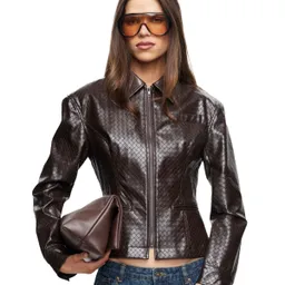 Shop Lioness Womens Soho Front Zipper Jacket - Coffee | Macys