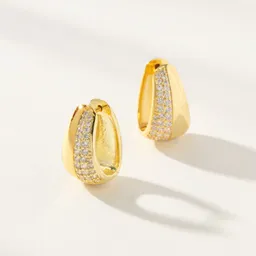 Shop Gemini Statement Hoop Earrings in Gold | Uncommon James